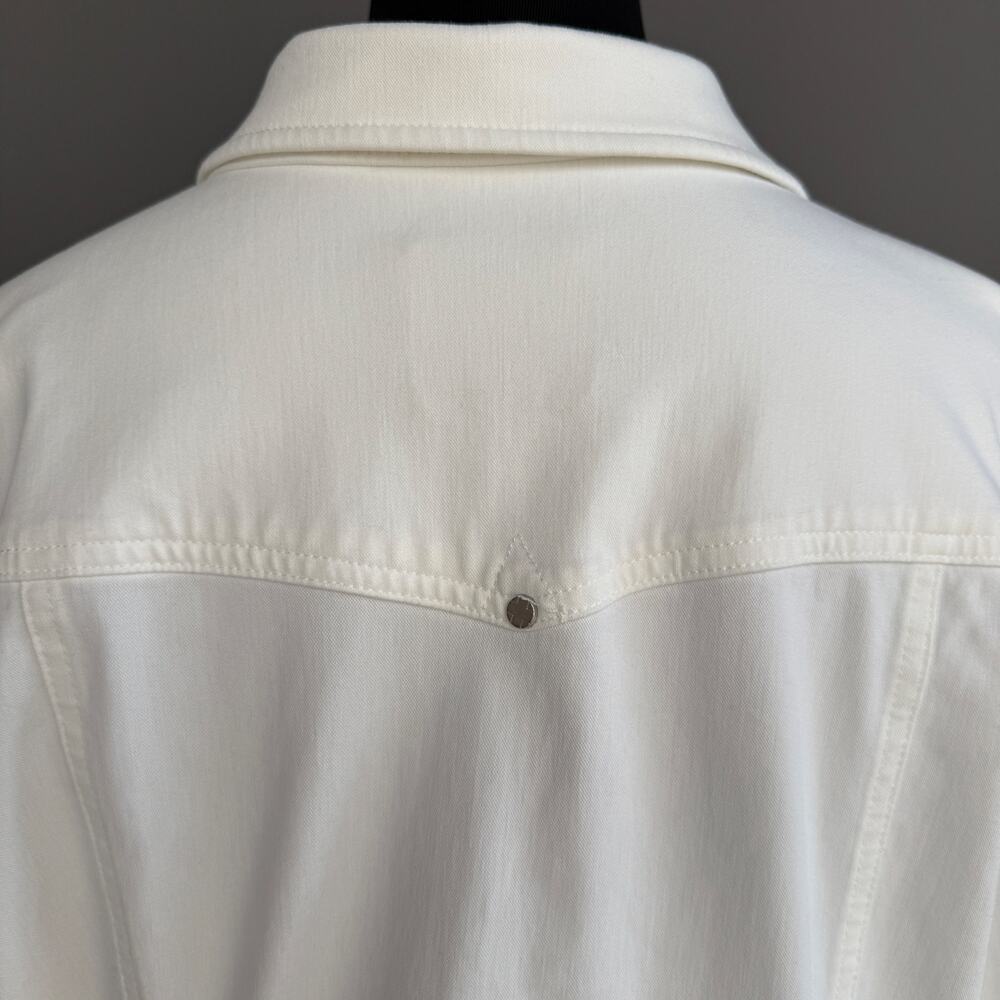 Womens Liverpool white stretch denim jacket - jean jacket - size XL - Picture 12 of 13